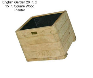 English Garden 20 in. x 15 in. Square Wood Planter
