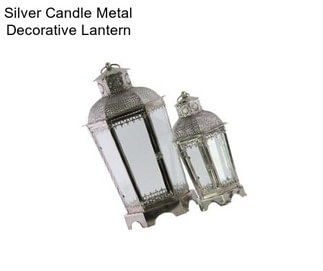 Silver Candle Metal Decorative Lantern