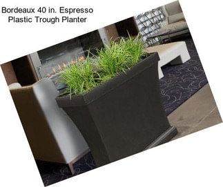 Bordeaux 40 in. Espresso Plastic Trough Planter