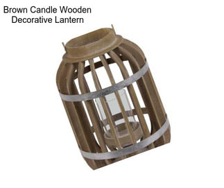 Brown Candle Wooden Decorative Lantern