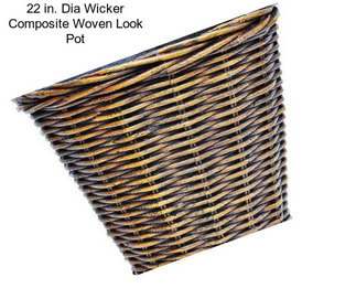 22 in. Dia Wicker Composite Woven Look Pot