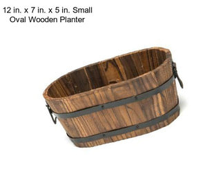 12 in. x 7 in. x 5 in. Small Oval Wooden Planter