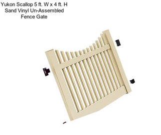 Yukon Scallop 5 ft. W x 4 ft. H Sand Vinyl Un-Assembled Fence Gate