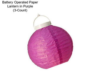 Battery Operated Paper Lantern in Purple (3-Count)