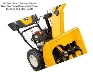 2X 26 in. 243cc 2-Stage Electric Start Gas Snow Blower with Power Steering and Steel Chute