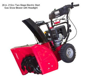 26 in. 212cc Two Stage Electric Start Gas Snow Blower with Headlight