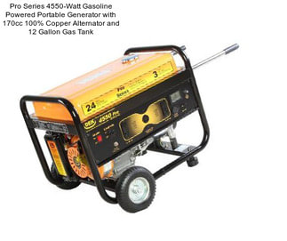 Pro Series 4550-Watt Gasoline Powered Portable Generator with 170cc 100% Copper Alternator and 12 Gallon Gas Tank