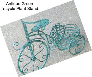 Antique Green Tricycle Plant Stand