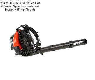 234 MPH 756 CFM 63.3cc Gas 2-Stroke Cycle Backpack Leaf Blower with Hip Throttle