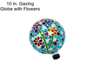 10 in. Gazing Globe with Flowers