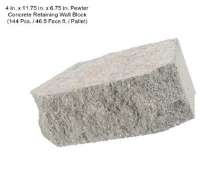 4 in. x 11.75 in. x 6.75 in. Pewter Concrete Retaining Wall Block (144 Pcs. / 46.5 Face ft. / Pallet)