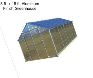 8 ft. x 16 ft. Aluminum Finish Greenhouse