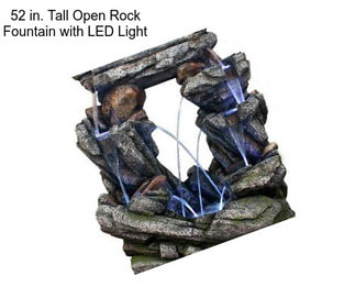 52 in. Tall Open Rock Fountain with LED Light