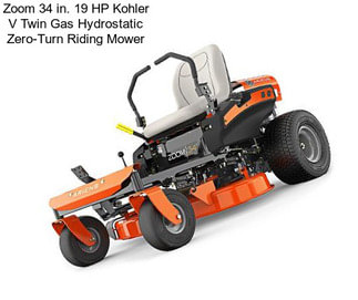 Zoom 34 in. 19 HP Kohler V Twin Gas Hydrostatic Zero-Turn Riding Mower