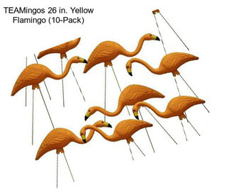 TEAMingos 26 in. Yellow Flamingo (10-Pack)