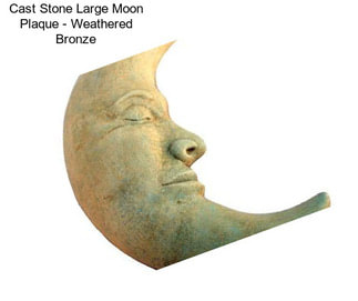 Cast Stone Large Moon Plaque - Weathered Bronze