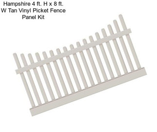 Hampshire 4 ft. H x 8 ft. W Tan Vinyl Picket Fence Panel Kit