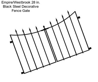 Empire/Westbrook 28 in. Black Steel Decorative Fence Gate