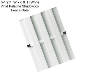 3-1/2 ft. W x 6 ft. H White Vinyl Palatine Shadowbox Fence Gate