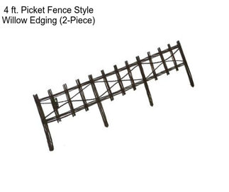 4 ft. Picket Fence Style Willow Edging (2-Piece)