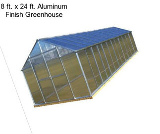 8 ft. x 24 ft. Aluminum Finish Greenhouse