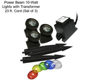 Power Beam 10-Watt Lights with Transformer 23 ft. Cord (Set of 3)