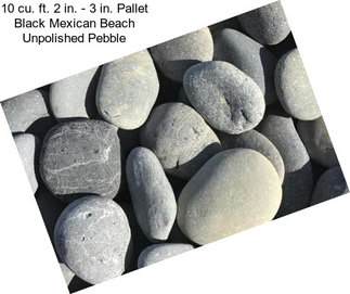 10 cu. ft. 2 in. - 3 in. Pallet Black Mexican Beach Unpolished Pebble