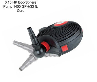 0.15 HP Eco-Sphere Pump 1400 GPH/33 ft. Cord