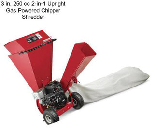 3 in. 250 cc 2-in-1 Upright Gas Powered Chipper Shredder