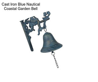 Cast Iron Blue Nautical Coastal Garden Bell