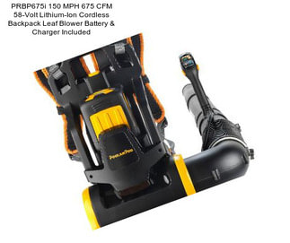 PRBP675i 150 MPH 675 CFM 58-Volt Lithium-Ion Cordless Backpack Leaf Blower Battery & Charger Included