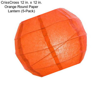 CrissCross 12 in. x 12 in. Orange Round Paper Lantern (5-Pack)