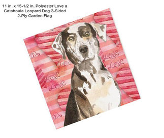 11 in. x 15-1/2 in. Polyester Love a Catahoula Leopard Dog 2-Sided 2-Ply Garden Flag