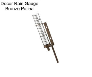 Decor Rain Gauge Bronze Patina