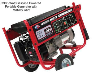 3300-Watt Gasoline Powered Portable Generator with Mobility Cart