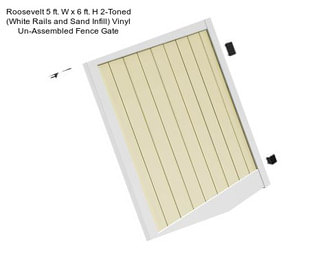 Roosevelt 5 ft. W x 6 ft. H 2-Toned (White Rails and Sand Infill) Vinyl Un-Assembled Fence Gate