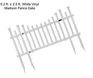 5.2 ft. x 2.5 ft. White Vinyl Madison Fence Gate