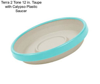 Terra 2 Tone 12 in. Taupe with Calypso Plastic Saucer