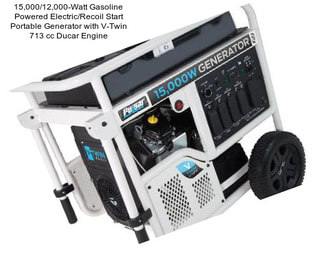 15,000/12,000-Watt Gasoline Powered Electric/Recoil Start Portable Generator with V-Twin 713 cc Ducar Engine