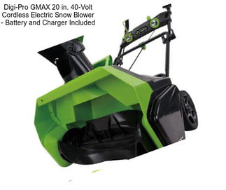 Digi-Pro GMAX 20 in. 40-Volt Cordless Electric Snow Blower - Battery and Charger Included