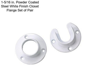 1-5/16 in. Powder Coated Steel White Finish Closet Flange Set of Pair