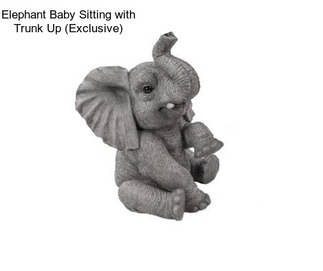 Elephant Baby Sitting with Trunk Up (Exclusive)