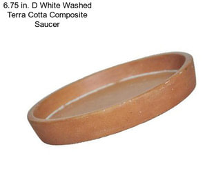 6.75 in. D White Washed Terra Cotta Composite Saucer