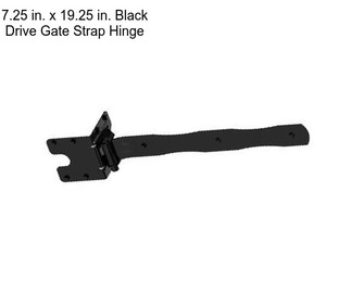 7.25 in. x 19.25 in. Black Drive Gate Strap Hinge