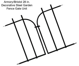 Armory/Bristol 28 in. Decorative Steel Garden Fence Gate Unit