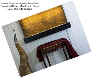 Classic Quarry Large Horizon Falls Rainforest Brown Marble with Black Onyx Trim Kit Fountain