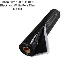 Panda Film 100 ft. x 10 ft. Black and White Poly Film 5.5 Mil