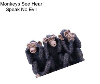 Monkeys See Hear Speak No Evil
