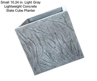 Small 10.24 in. Light Gray Lightweight Concrete Slate Cube Planter