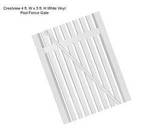 Crestview 4 ft. W x 5 ft. H White Vinyl Pool Fence Gate